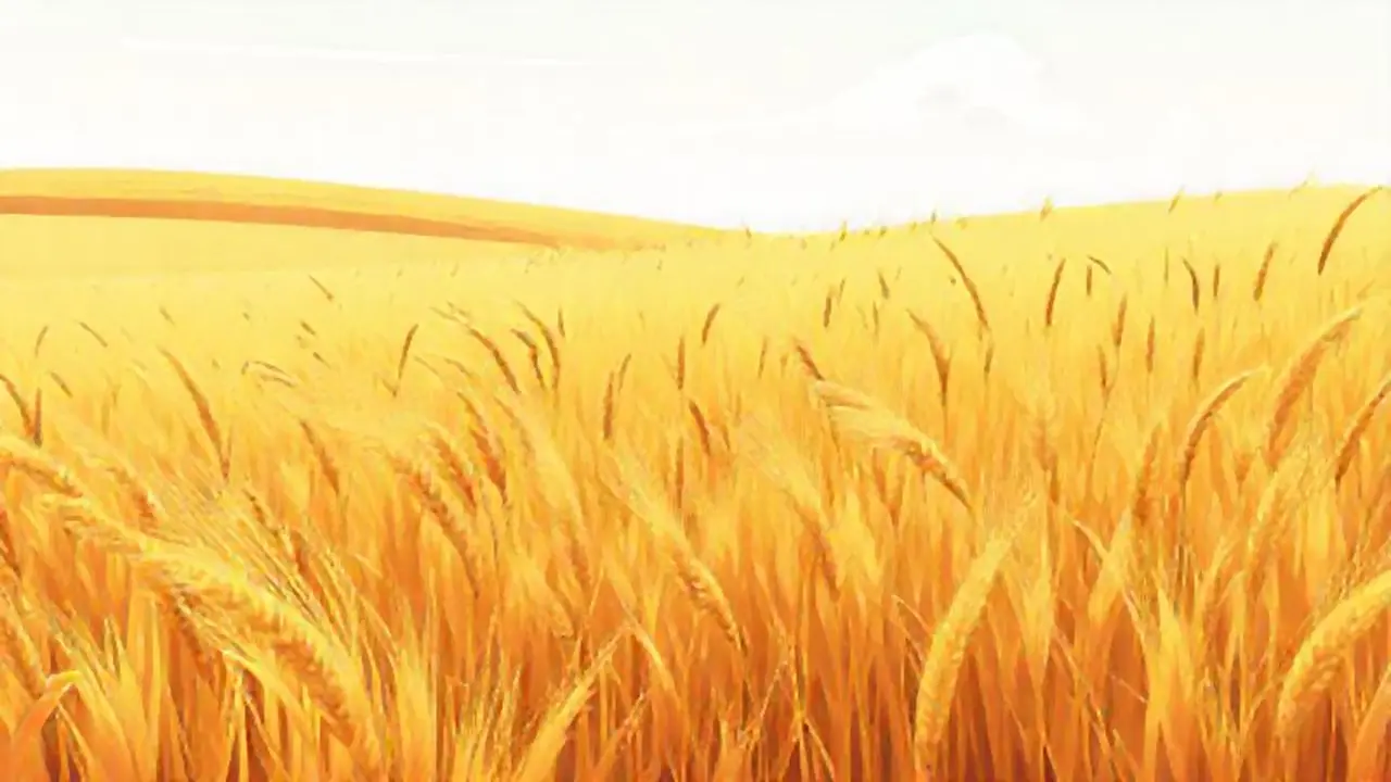 Campo de trigo dorado se extiende