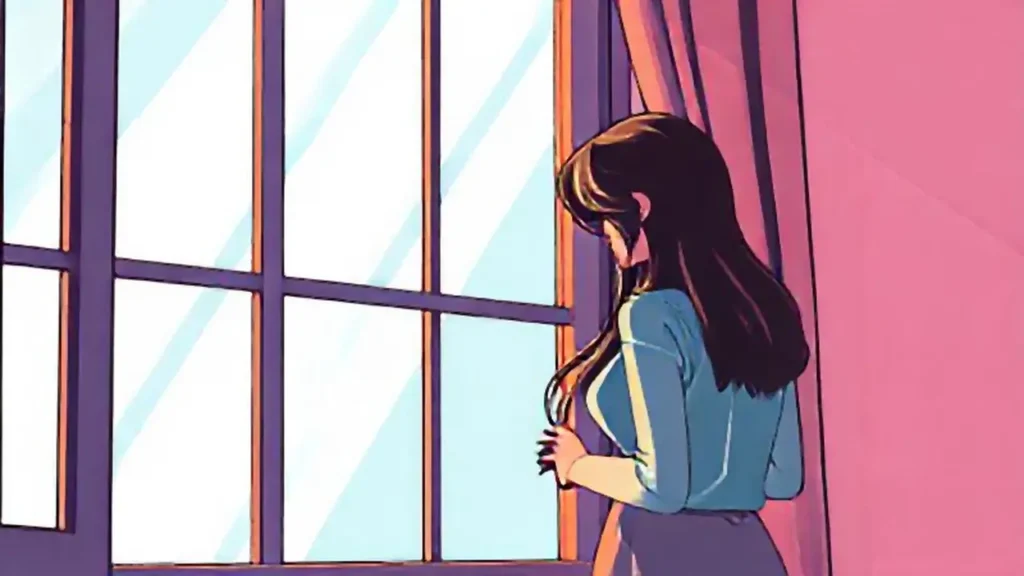 Mujer junto a la ventana