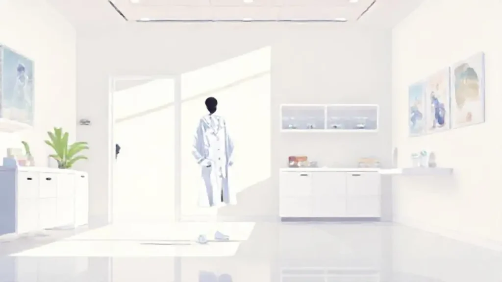 Un médico blanco en una habitación luminosa