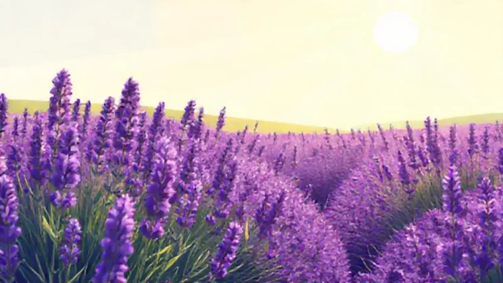 Un campo de lavanda bañado por el sol