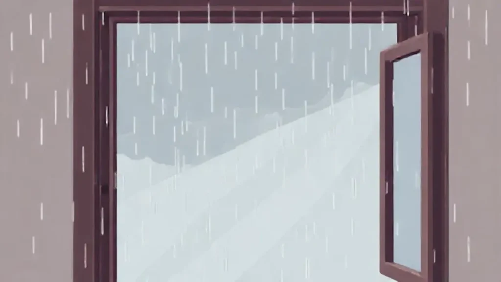Lluvia gris sobre el cristal