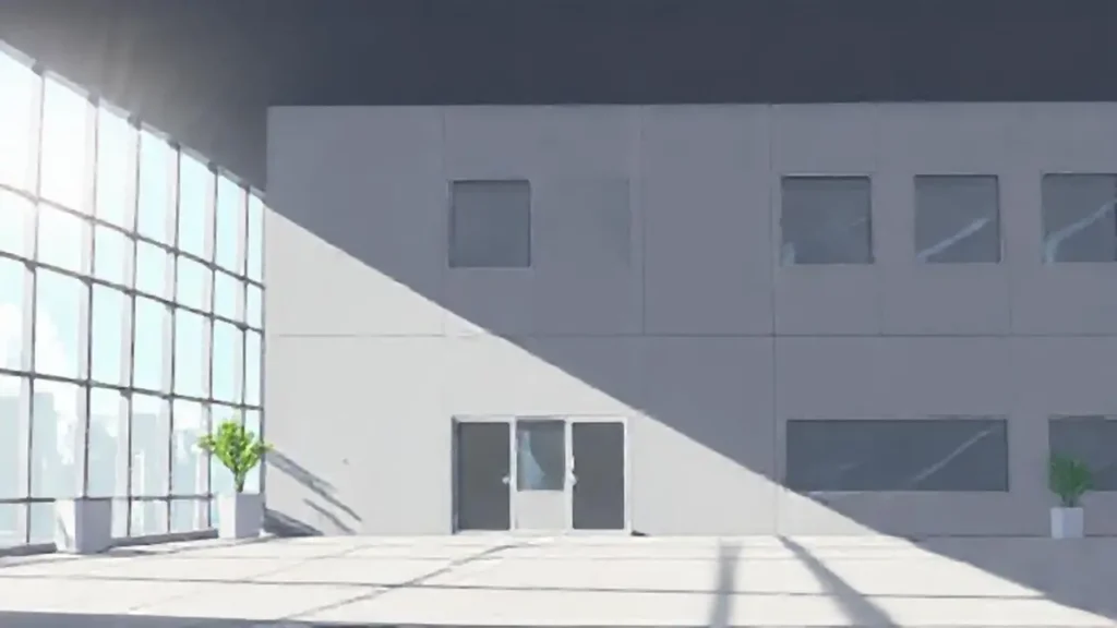 Edificio gris iluminado por el sol