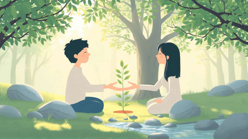 Dos figuras cultivan confianza y crecimiento