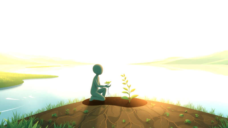 Paz y crecimiento en un edén sereno