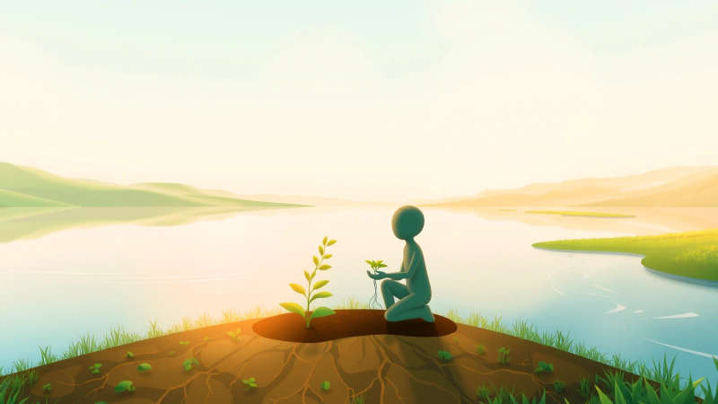 Paz y crecimiento en un edén sereno
