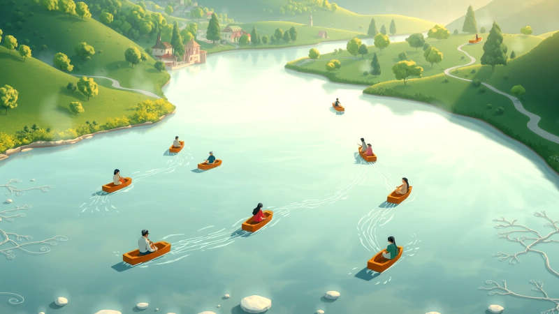 Río guía viajes hacia un destino común