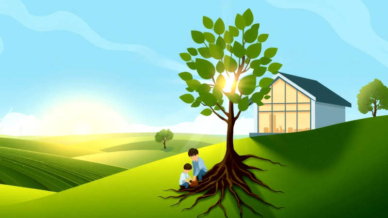 Hogar moderno en armonía con la naturaleza
