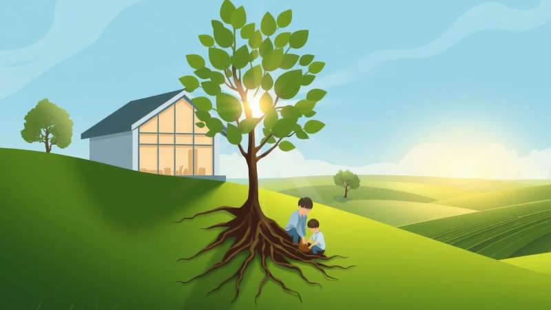 Hogar moderno en armonía con la naturaleza