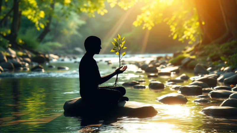 Paz y crecimiento florecen en la naturaleza