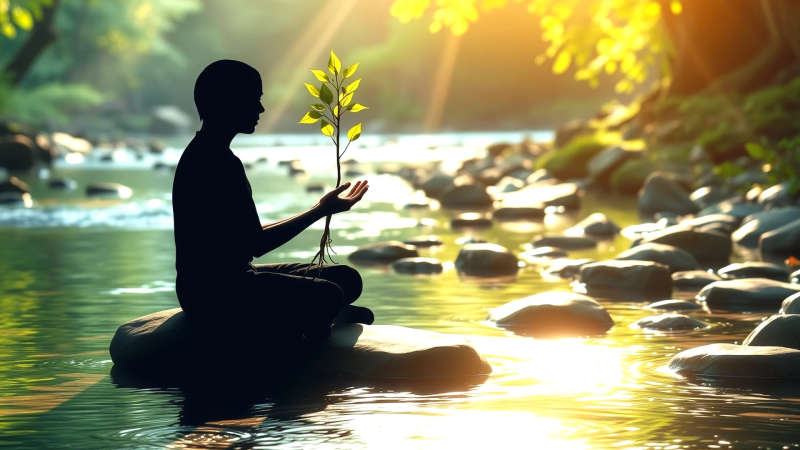 Paz y crecimiento florecen en la naturaleza