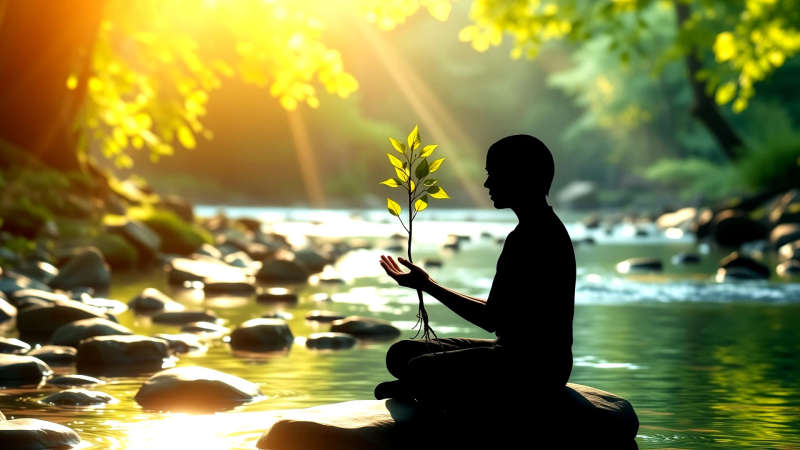 Paz y crecimiento florecen en la naturaleza