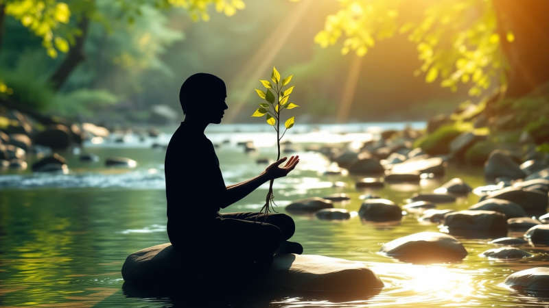 Paz y crecimiento florecen en la naturaleza