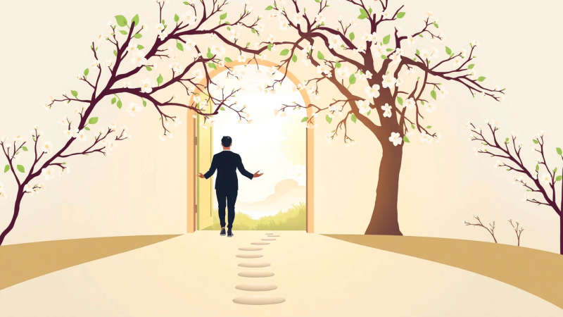 Un camino lleva a una esperanza serena