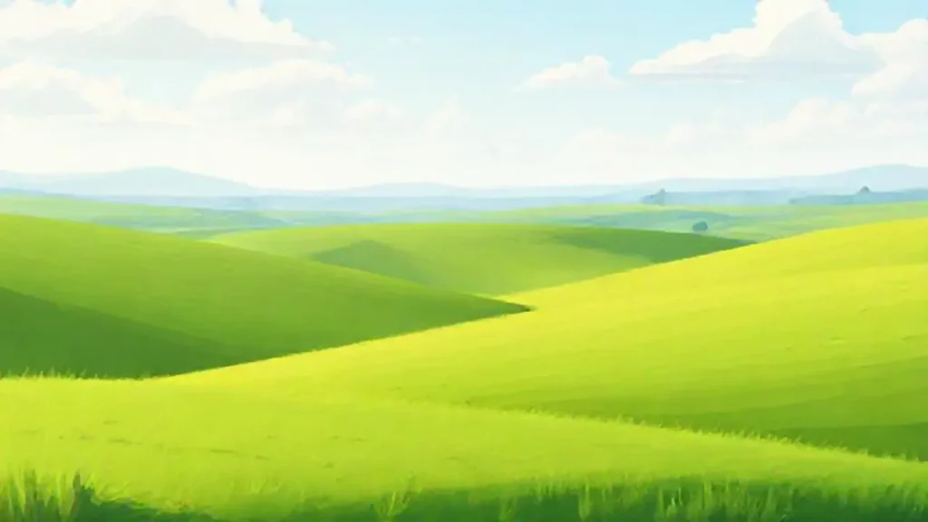 Pradera verde sin fin