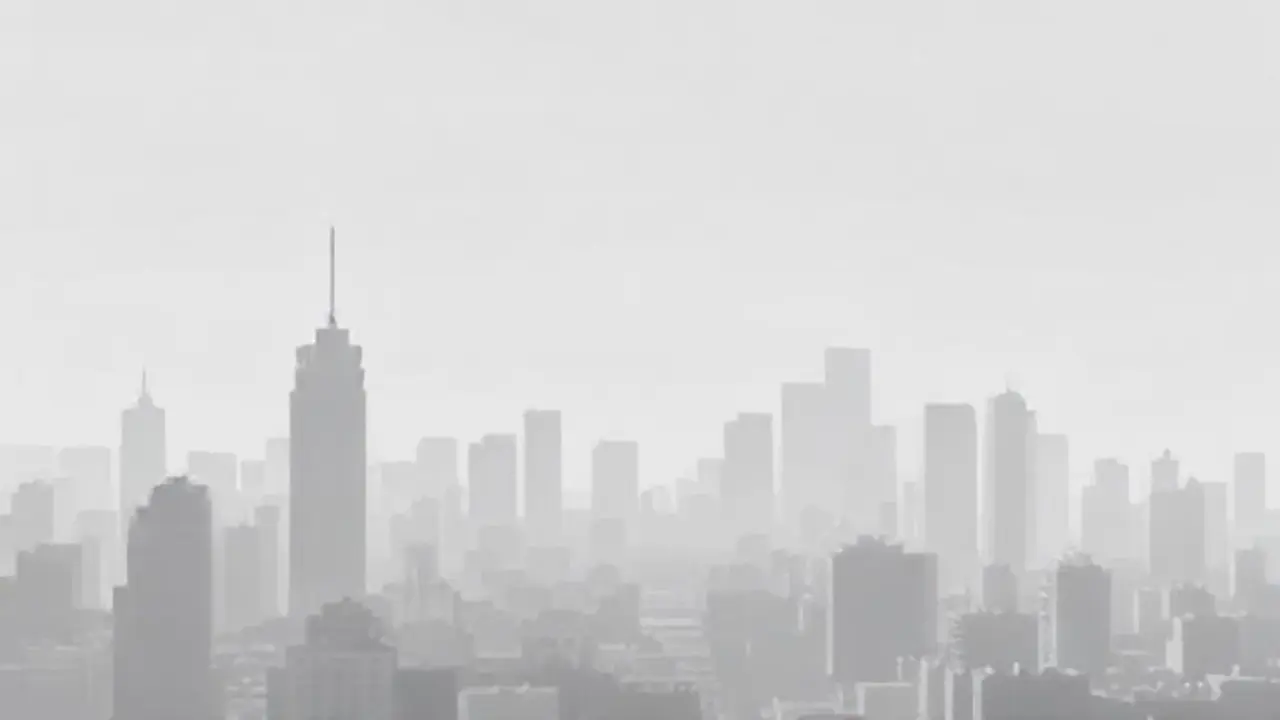 Cielo gris sobre la ciudad