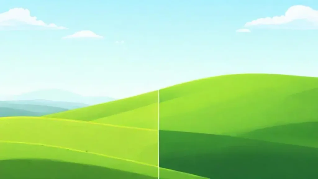 Dos campos verdes