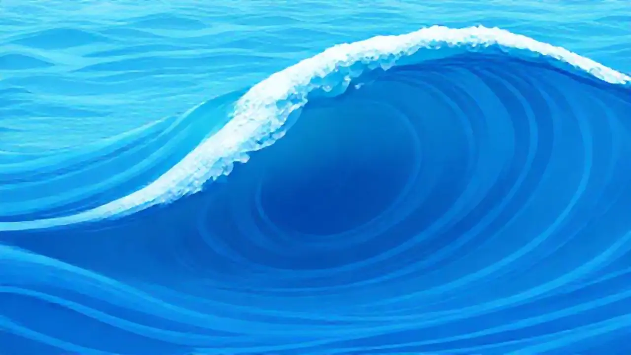 Olas azules que se mueven suavemente