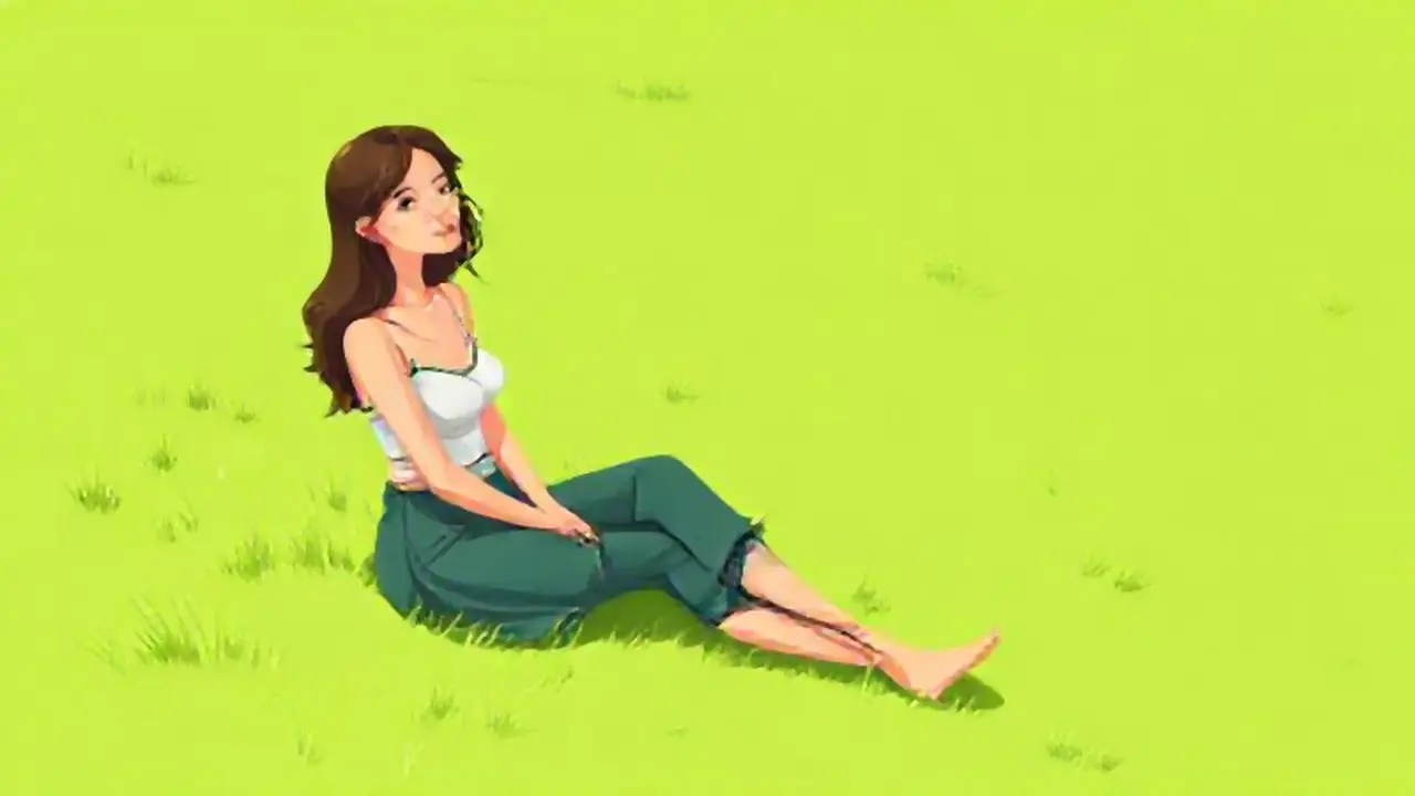 Mujer en el césped