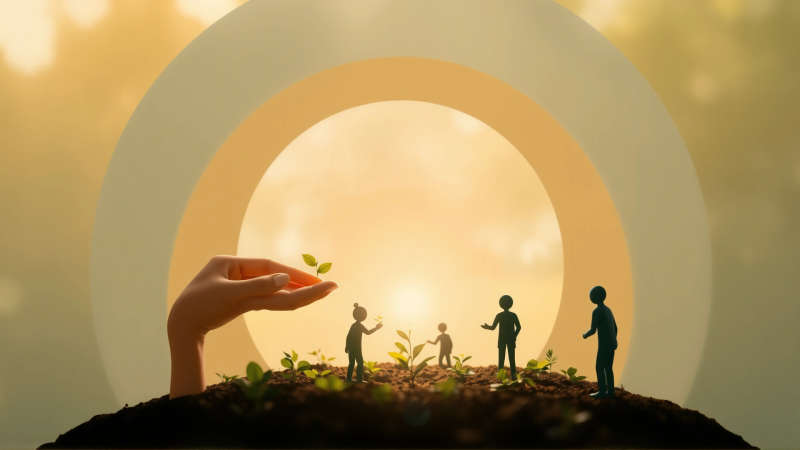 Comunidad cultivando esperanza y bienestar juntos