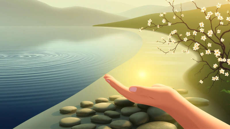 Armonía serena evoca renovación y cuidado gentil