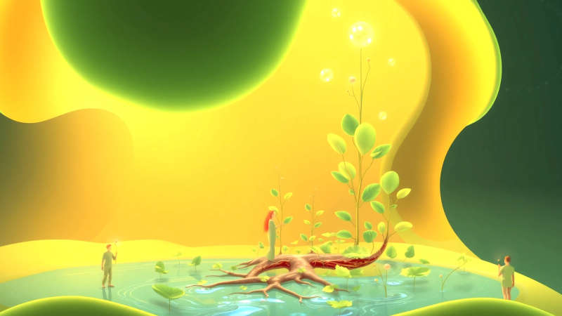 Naturaleza interna floreciente irradia salud y calma