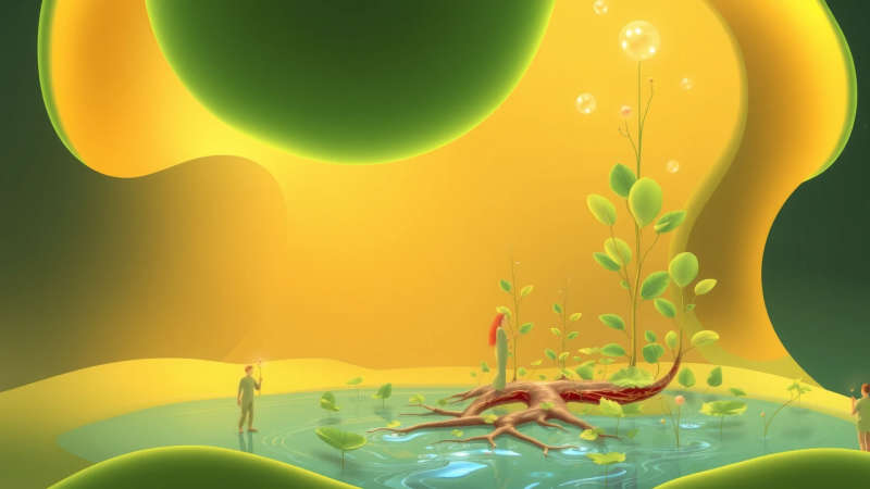 Naturaleza interna floreciente irradia salud y calma