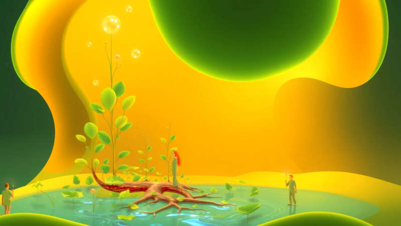 Naturaleza interna floreciente irradia salud y calma