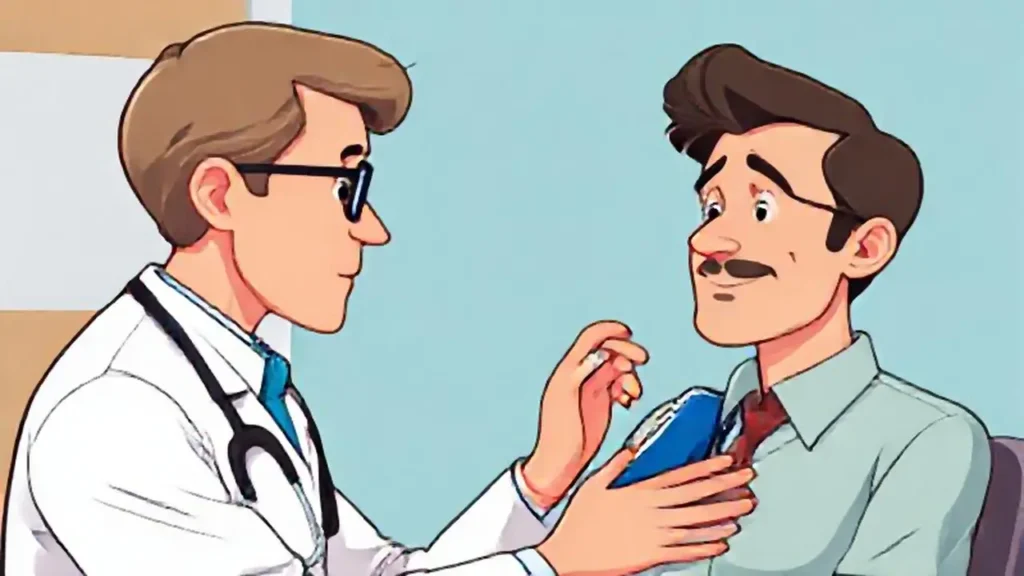 El médico examina al paciente