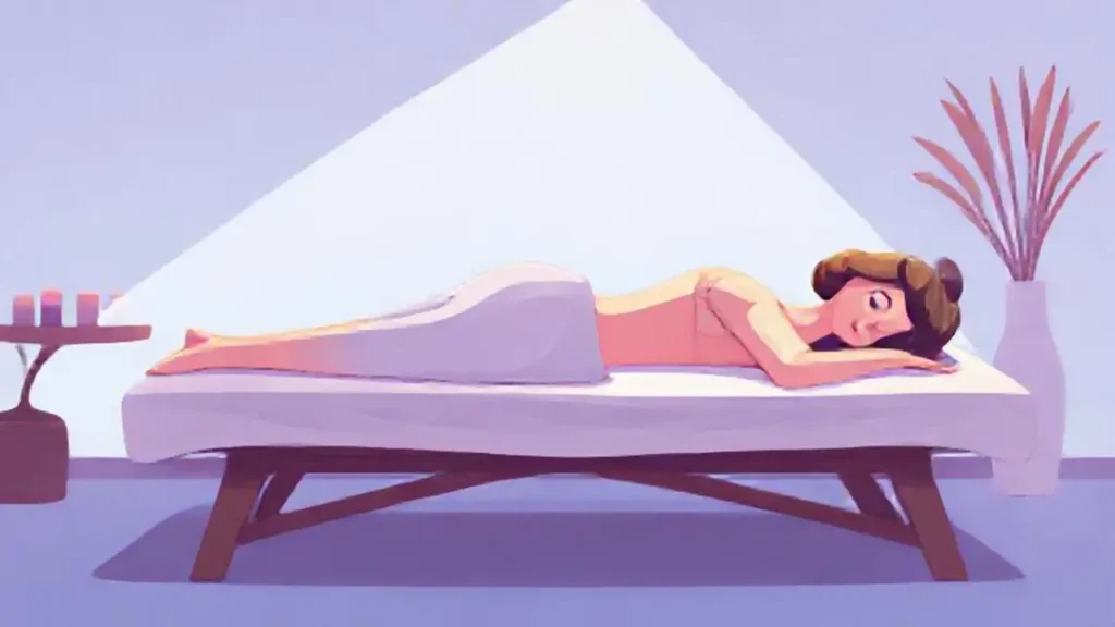 Mujer descansando a la luz suave