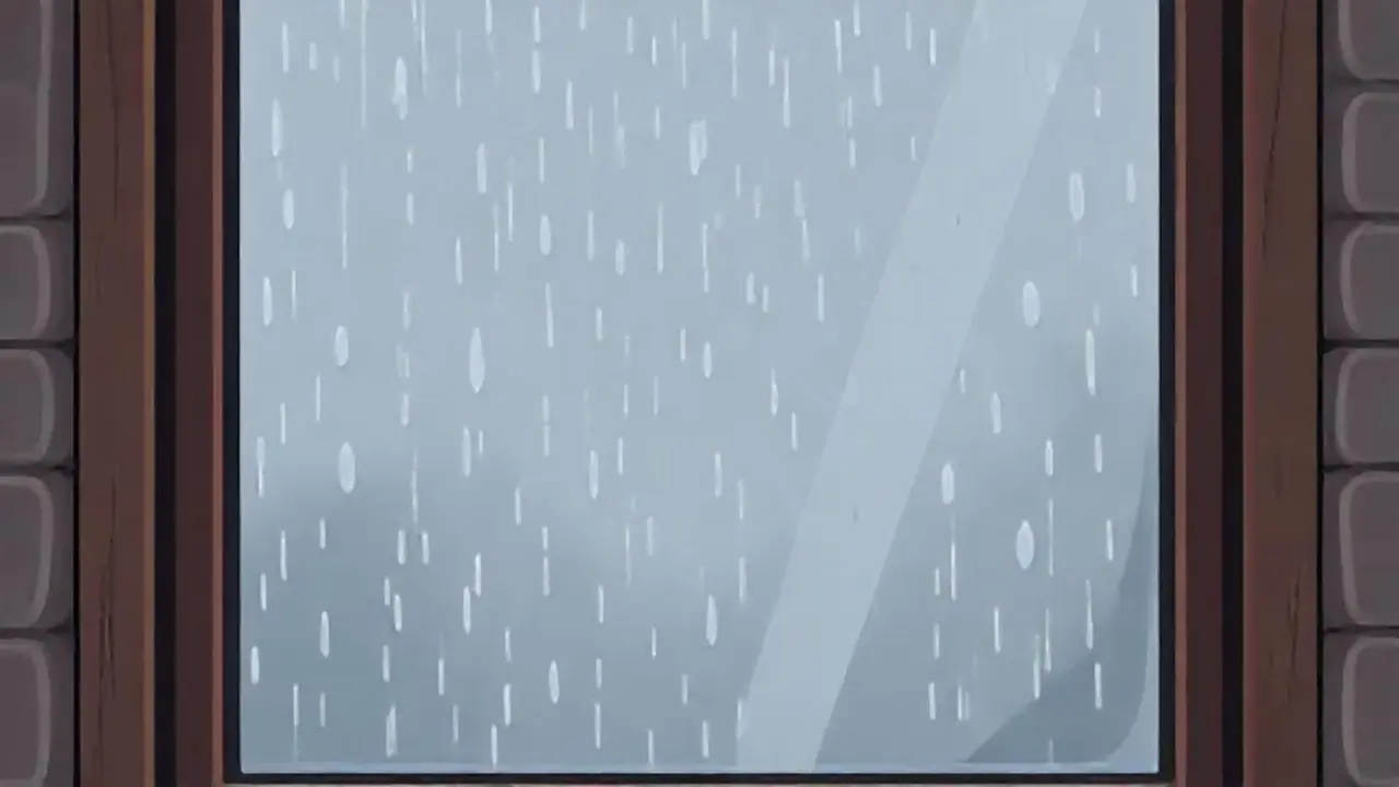 Lluvia gris en el cristal