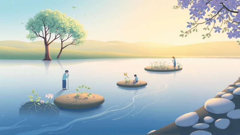 Jardines florecientes nutren paz y armonía
