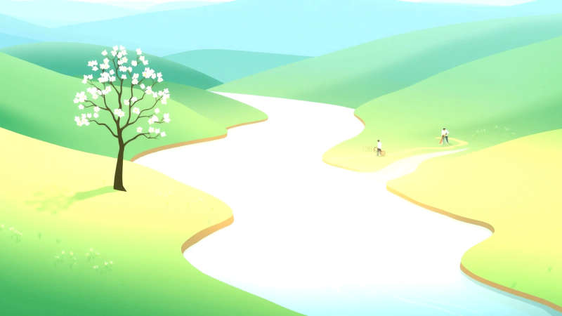 Río sereno simboliza vida