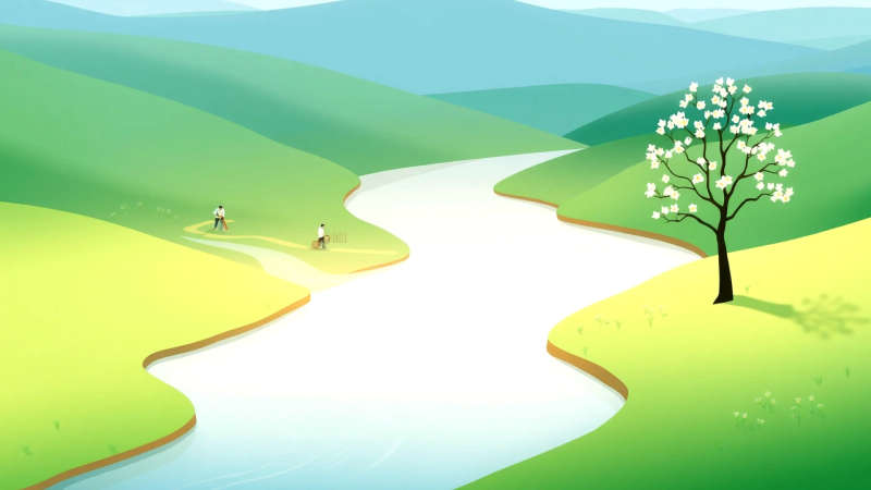 Río sereno simboliza vida