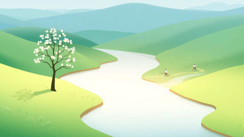 Río sereno simboliza vida