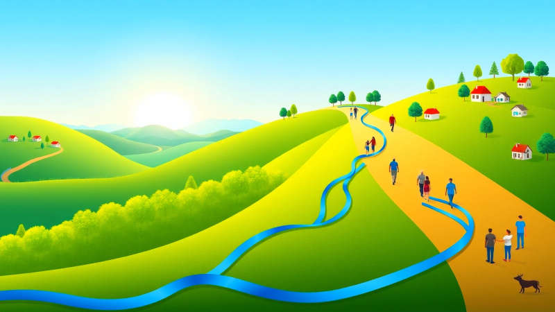 Progreso comunitario seguro y esperanzador hacia el futuro