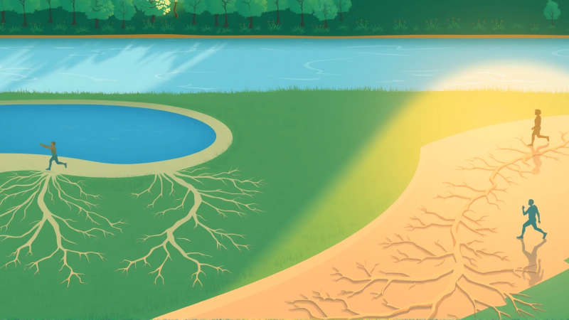 Paz y renovación fluyen en armonía natural