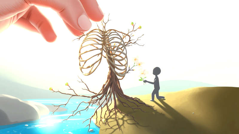Sanación y crecimiento delicado en la naturaleza