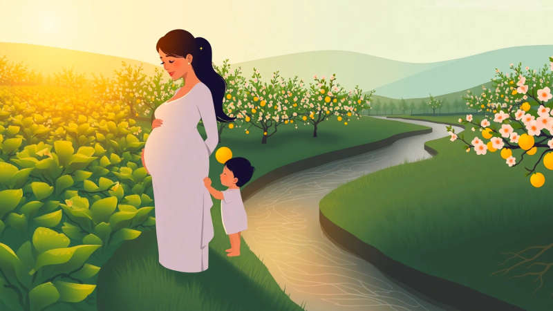 Maternidad y abundancia florecen en serenidad natural
