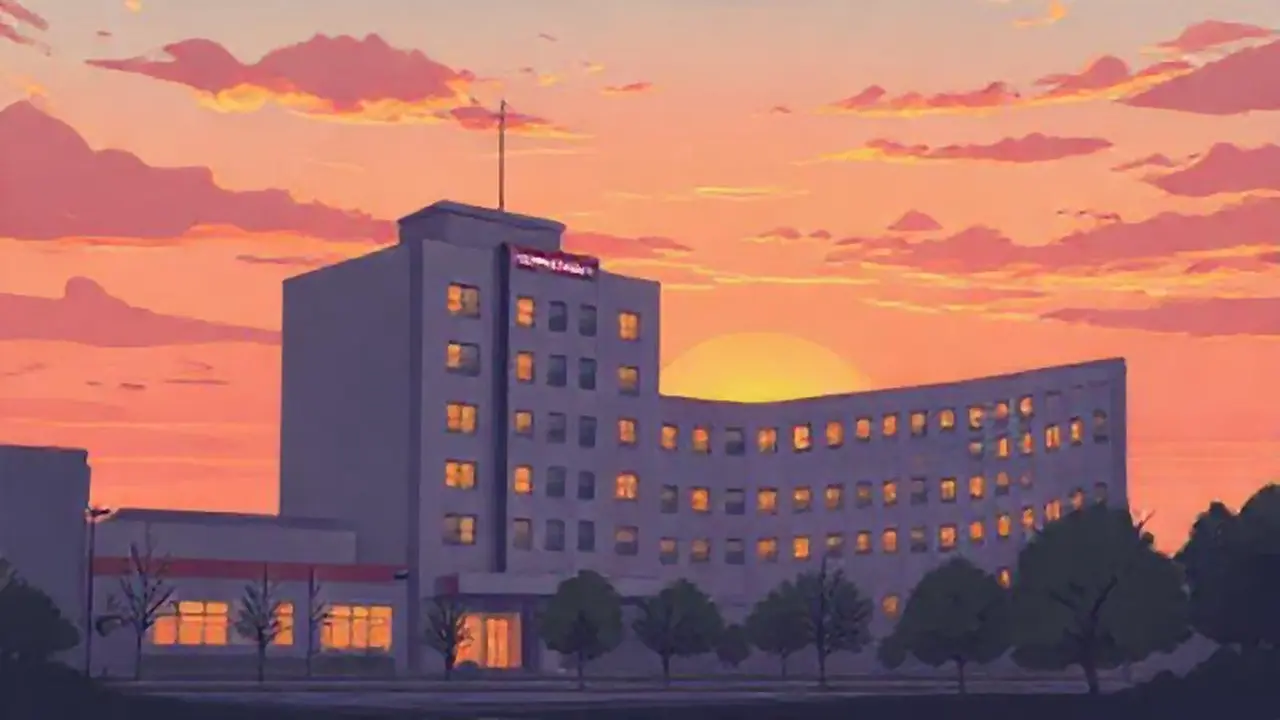 Atardecer hospitalario gris