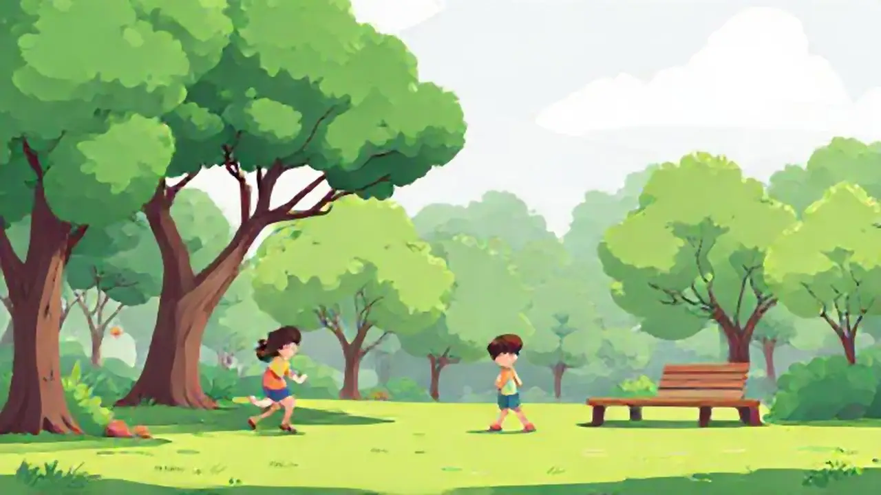 Niños jugando en el parque