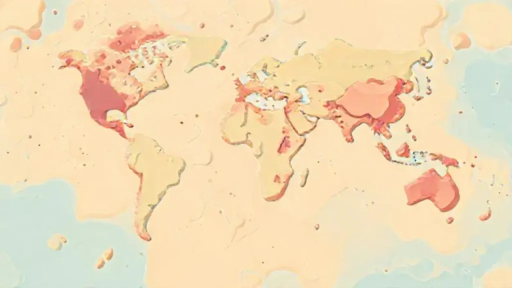 Mapa extenso de propagación de enfermedad