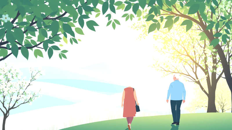 Caminantes en armonía con la naturaleza