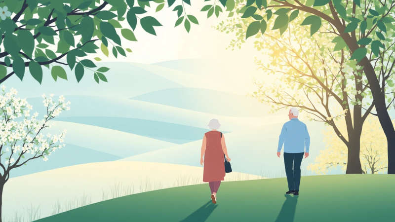 Caminantes en armonía con la naturaleza