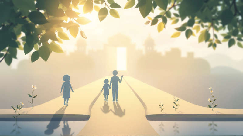 Caminos de esperanza florecen hacia la luz