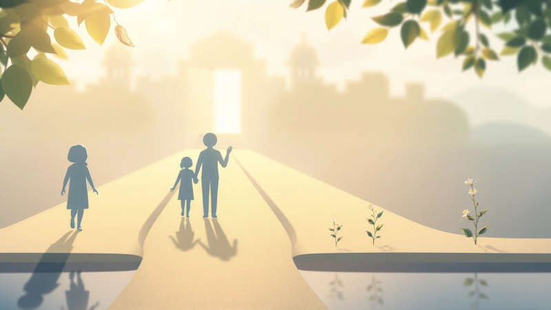 Caminos de esperanza florecen hacia la luz
