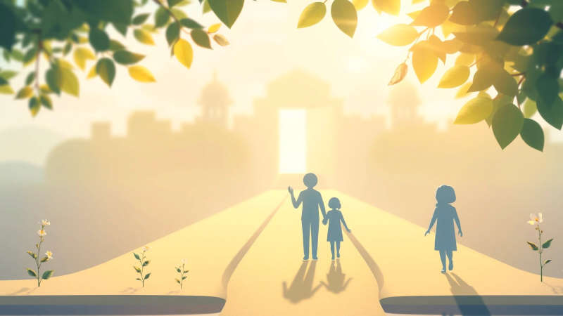 Caminos de esperanza florecen hacia la luz