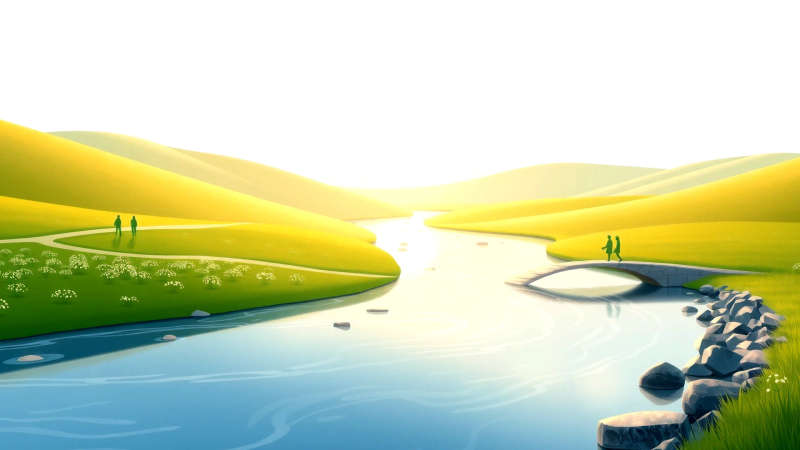 El río simboliza la vida en calma