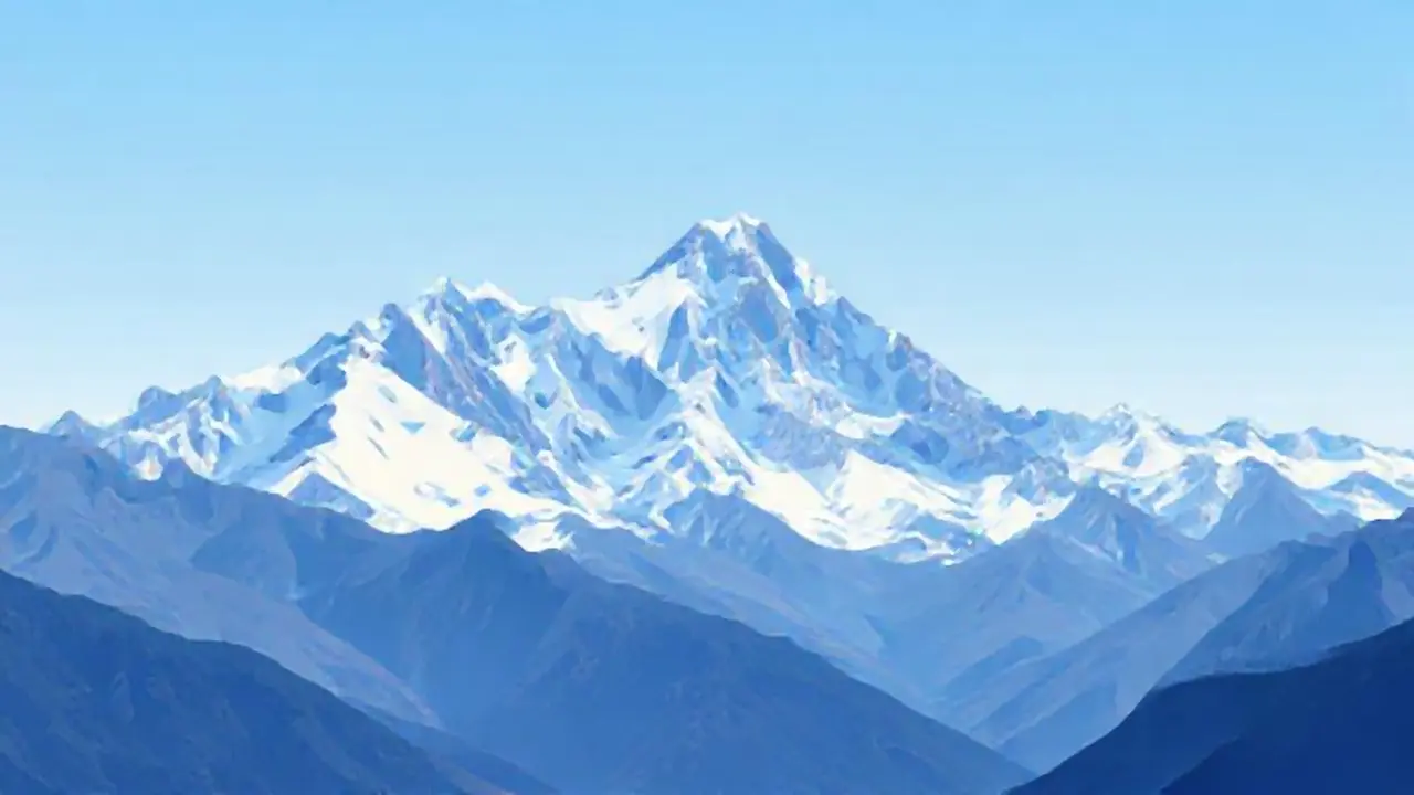 Montaña azul