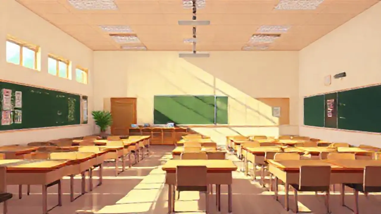 Luz en un aula grande
