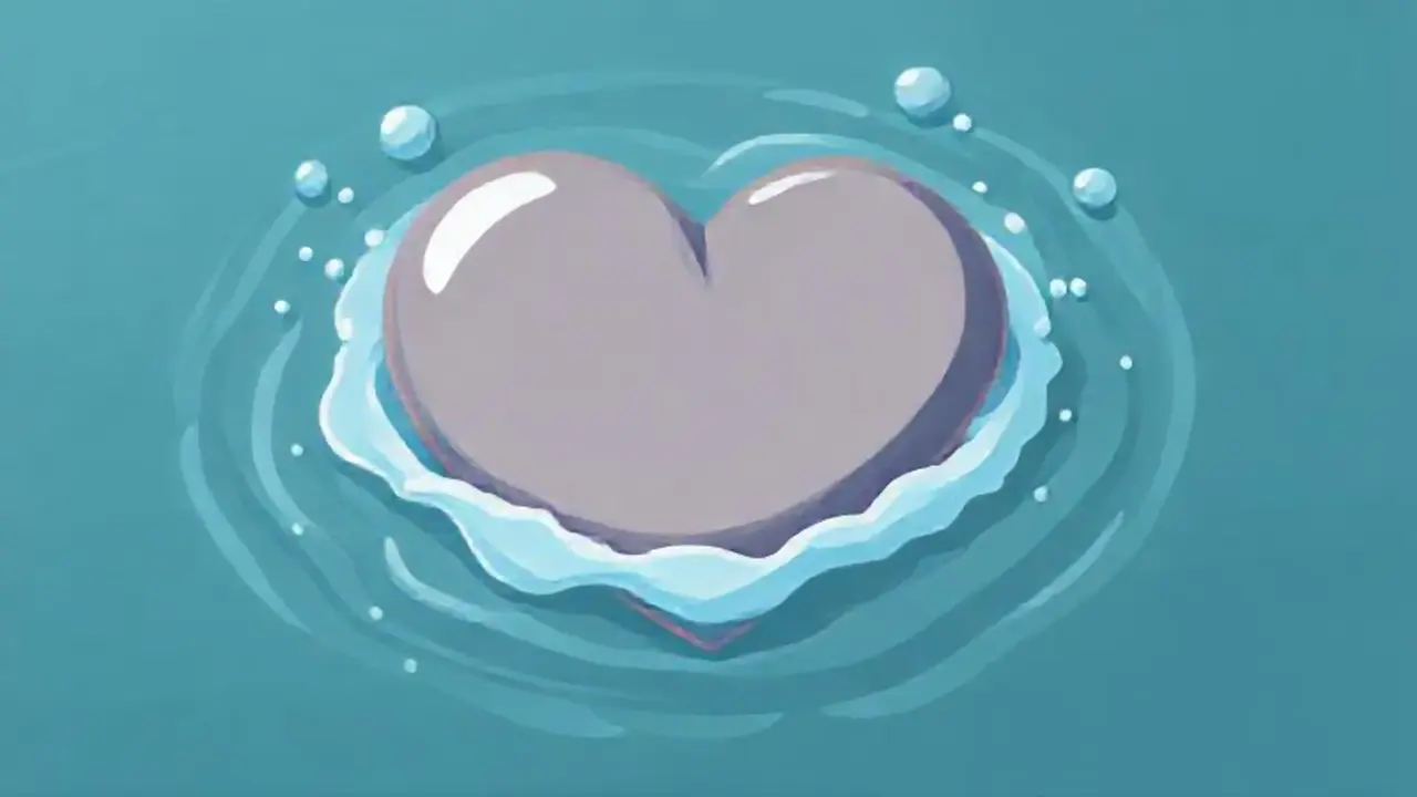 Corazón gris bombeando agua